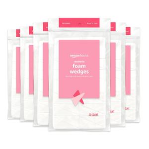 Amazon Basics Cosmetic Rectangular Foam Wedges, 192 Count (6 Packs of 32), White (Previously Solimo)