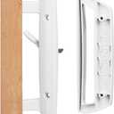Touri Sliding Glass Door Handle Set Fit 3-15/16 in. Hole Spacing and Mortise Hook Style Damaged Door Handle Replacement