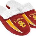 FOCO men's NCAA College Team Logo Sherpa Moccasin Slippers XL(13-14)