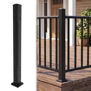 Akenow 2.8 in. x 2.8 in. x 39 in.Railing Post with Screws, Porch and Deck Railing Post,Fence Poles for Decks, Stair Railing Porches(Adjacent Mount)