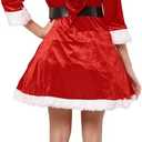 EraSpooky Women Christmas Santa Costume, Short Dress with Hood (One Size)