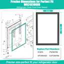 Upgraded WR24X10080 Refrigerator Door Gasket Seal Compatible with GE Refrigerator, 40.75" x 32.4" Fridge Door Seal Replacement Part replace 913815, AP3184420, PS296766, Black Refrigerator Gasket