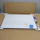 Whiteboard for Wall, 24'' x 18'' Magnetic Dry Erase White Board, Hanging Black Aluminum Frame Wipe Board for Home, Office, School, Kitchen, Dorm