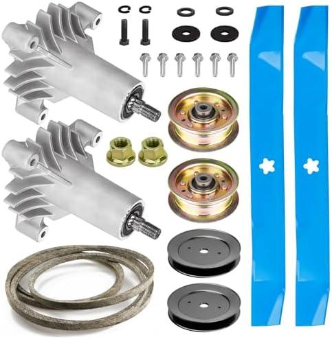 ILONPA Spindle Blade Pulleys Belt Kit for Craftsman 42" LT1000 LT2000 130794 532130794 582922301 531005085 531307223 129861 153535 144959 Deck Rebuild Kit