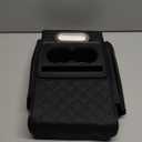 FREESOO Car Center Console Cover, Leather Armrest Cover for Car, Universal Middle Console Cushion with Storage Box, Cup Holder, Tissue Box & Phone Slot, Luxury Waterproof Interior Accessories, Black