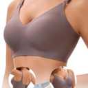 Womens Deep V Bras Wireless Comfortable Bra Supportive No Underwire Bras Tshirt Push Up Bralettes Plunge Seamless Bra (Beige, XXXL)