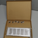 PATIKIL 9 x 3 Inch Door Air Vent Cover, 3 Pcs Heavy Duty Aluminum Grille Ventilation Cover Louvered with Mounting Screws for Cabinet Wardrobe Door, Silver