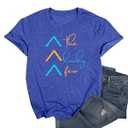 Down Syndrome Awareness Shirt Women The Lucky Few Shirt World Down Syndrome Day Short Sleeve Tops Blue (XL)