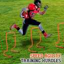 Leyndo 6 Pcs Plyo Hurdles Training Equipment Practice Speed Hurdles Training Track Agility Soccer Football Basketball Baseball Plyometric for Kids Athletes Indoor Outdoor Sports, 20 Inch