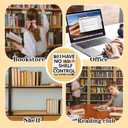 Book Desk Sign Funny Reading Decoration for Bookstore Booklovers Bookshelf Library Office Home Study Decor for Readers Nerd Bookworms Librarians White Elephant Gifts I Have No Shelf Control