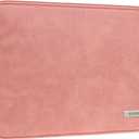 RAINYEAR 13 Inch Laptop Sleeve PU Suede Leather Case Water Resistant Cover Carrying Bag Compatible with 13.3" MacBook Air/Pro A3113 A3240 A2338 A2681 A2337 A2159 A2179 A2251 A2289(Coral)