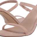 The Drop Women's Avery Square Toe Two Strap High Heeled Sandal (5, Natural)