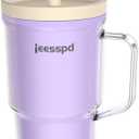 Toddler Cups  9 oz Adorable Miniature Tumbler with Leak-Resistant Straw and Toddler-Friendly Handle, Encourages Hydration, Easy to Clean, Sippy cups for Toddlers 1-3BPA Free silicone (Lilac)
