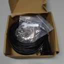 Outdoor Lights Hanging Kit,Globe String Light Suspension Kit,100FT Black Vinyl-Coated 304 Stainless Steel Guide Wire Cable,Include Wire Rope Tension Turnbuckle and Eye Hooks