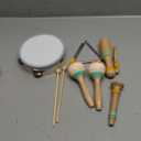 Baby Musical Instruments-Montessori Wooden Toys for Toddlers 1-3,Neutral Colors Percussion Instruments Set with Modern Boho Xylophone for Kids Preschool Educational 3+