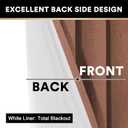 PrinceDeco Blackout Curtains for Bedroom 96 Inches Long Linen Look Curtains for Living Room Black Out Curtains Room Darkening Thermal Curtains with White Liner Backing for Nursery Decor,Washed Spice