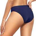 Tempt Me Women Bikini Bottom Full Coverage Bathing Suit Bottoms Swimsuit Bottom (Blue, S)
