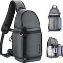 K&F CONCEPT Camera Sling Bag Crossbody Bag Waterproof Camera Shoulder Backpack DSLR/SLR/Mirrorless Camera Case