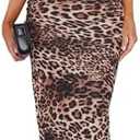 Goafuliy 2 Piece Skirt Sets for Women Summer, Floral Sleeveless Tube Top Bodycon Maxi Skirts Y2k Vacation Going Out Outfits Large