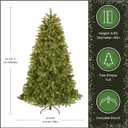 National Tree Company 6.5 ft Pre-Lit Downswept Douglas Fir Artificial Christmas Tree, 650 Clear Lights, 1,227 Tips, Includes Stand, Green