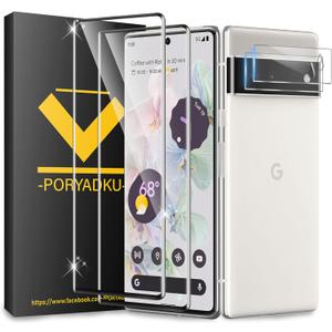 2+2 Pack for Pixel 6 Pro Screen Protector [6.7 inch], Camera Lens Protector, Easy Installation, 9H Hardness, Fingerprint Unlock, Ultra Resistant, Case Friendly, Bubble Free