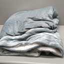 KAWAHOME Sherpa Fleece Queen Size Blanket for Bed - Extra Warm and Heavy Thick Blankets for Winter, Super Soft 500GSM Plush Blanket, 90"X 90" Spa Blue