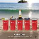 YOGI Voyager One Ceramic Lined All-In-One Tumbler Can Bottle Cooler - 12oz Tangello