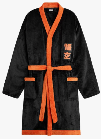 Dragon Ball Z Fleece Robe for Men, Teens, Warm Bathrobe, Cozy Robe Plush House Coat, Goku Anime Gifts for Men