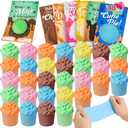 JOYIN 30 Packs Valentines Day Cards with Butter Slime, 6 Colors Slime Party Favors, Stress Relief Fidget Toys and Gift Cards for Kids Valentine's Day Classroom Exchange Prizes