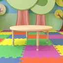 Flash Furniture Wren 45" Round Natural Plastic Height AdjusTable with Rounded Safety Corners Activity Table with Rounded Safety Corners