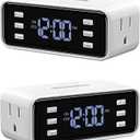 DEWENWILS 24 Hour Programmable Digital Timer Outlet, Indoor Digital Timer Outlet with 3 ON/Off Settings, 3 Prong, 125V/1000W Tungsten/15A, 2 Pack for Lamp, Fan, Aquarium