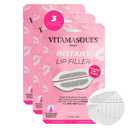 Instant Lip Filler Mask for Plumped Lips in 30 Mins with Vegan Collagen & Hyaluronic Acid - 3 Pack Korean Lip Mask Patches with 400 Dissolving Micro-Darts Tech for Instant & Long-Lasting Results