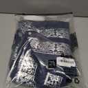 Mens African 2 Piece Set Nigerian Dashiki Metallic Traditional Suit Gold Stamp Printed Shirt and Pants Outfit (Blue, S)