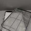 2 Piece Air Fryer Basket for Oven,Stainless Steel Oven Crisping Baskets & Tray Set 12.8 x 9.6 Inch, Air Fryer Basket Rack Oven for Non-Stick & Healthy Cooking (Black)