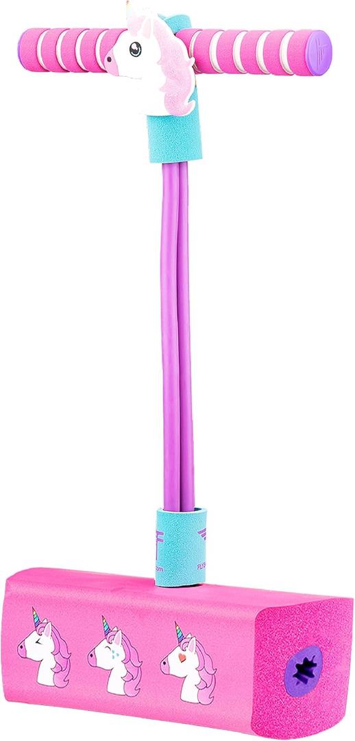 Flybar My First Foam Pogo Jumper for Kids Fun and Safe Pogo Stick for Toddlers, Durable Foam and Bungee Jumper for Ages 3 and up, Supports up to 250lbs (Unicorn)
