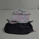 luvamia Women's Two Pieces Print Zip Front Racerback Tankini Set Swimsuits with Skirt Tie Dye Size Large (Fits US 1214)