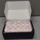 Velvet Travel Jewelry Box with Large Mirror, Double-Layer Jewelry Organizer Case for Women and Girls, Portable Storage Case with 6 Anti-Tarnish Bags Gift Ready for Her (Blush Pink)