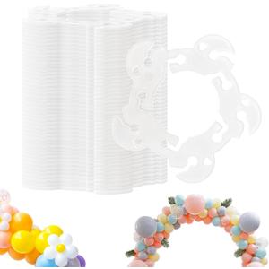 100PCS Balloon Arch ClipsPlastic Balloon Clips for Balloon Arch and Column StandReusable Balloon Connectors for Stunning Party Decorations, Weddings, Birthdays