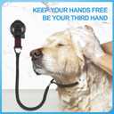 Dog Bathing Tether with Heavy Suction Cup, Dog Grooming Tub Restraint Soft Nylon Leash with Adjustable Collar for Pet Dog Cat Shower and Grooming Red