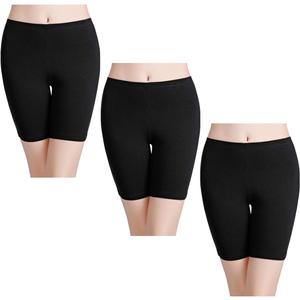 wirarpa Women's Anti Chafing Cotton Underwear Boy Shorts Long Leg Boyshorts Panties 3 Pack (Large)