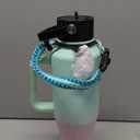 BJPKPK Insulated Water Bottles with Straw Lid, 40oz Metal Water Bottle with 2 lids & Paracord Strap, Double Wall Stainless Steel Tumbler with Handle, Reusable Cups, Mugs, Thermo, Marshmallow