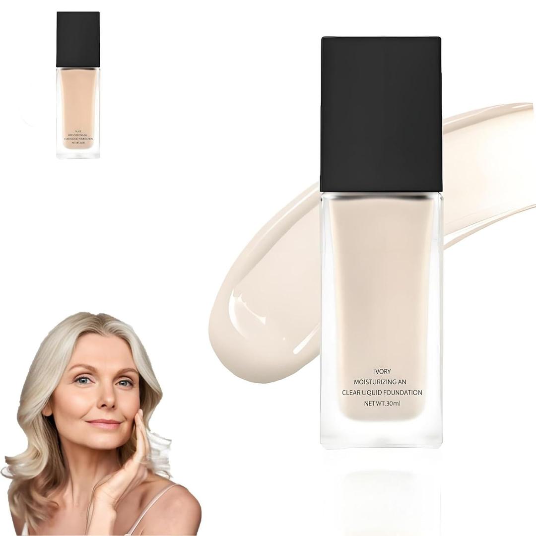CC Cream foundation, Foundation for Women Over 60, Luxury Full Coverage, Soft Matte for Mature Skin, Smooth Skin & Long-Lasting Makeup-30ML (Ivory)