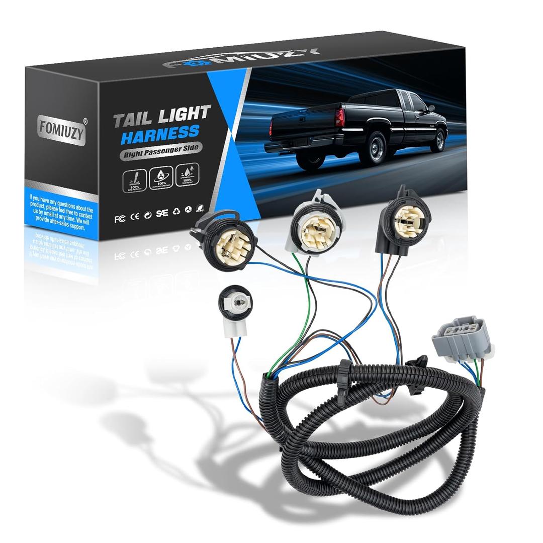 WEILEITE Right Passenger Side Tail Light Direct Wiring Harness Kit Compatible with Chevy Silverado 1500 1500HD 2500HD 3500 2003-2007 Replace 16531402