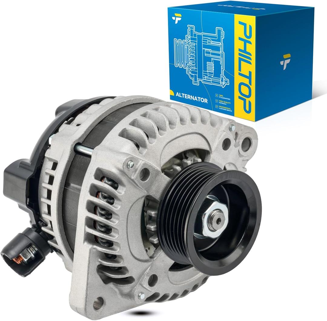 PHILTOP NEW Alternator Replacement for 11030N 2004-2007 Honda Accord 3.0L 12V, 130Amp,S6 IR/IF Automotive Alternator AL4057X,1042104480,90295581,12635,12638,31100RCBY02,2100606,11030,A2288