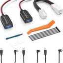 GPS Dash Cam Power Adapter, (10Pin Type H Connector)Mirror Camera Radar Charger Station GPS Dashcam Charger Cable for Select Hyundai/Kia,Genesis,Niro and More with Auto-dimming Rearview Mirror