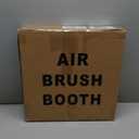 Airbrush Spray Booth with Dual Exhaust Fans,Portable Airbrush Paint Booth for Airbrushing,2 Round Led Lights with 360 Coverage,Turntable and Extension Hose,Hobby Spray Booth Kit for Painting Model