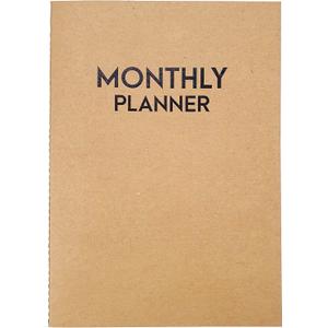 Undated Big Large Monthly Planner - Blank Calendar Book and Organizers 8.5 x 11 Inches - Kraft