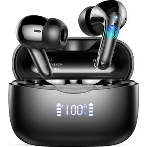 AI Translation Earbuds Real Time with Audio and Video Calls, 164 Language/7 Translation Modes Translator Earbuds Bluetooth 5.4 with APP, 48H AI Ear Buds Translator Device for Business/Learning/Travel, Light Black