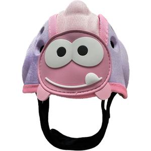 Baby Helmet for Crawing Walking,Soft Infant Safety Helmet,Baby Helmet 1-2 Years for Anti-Fall Head Protector,Adjustable, Breathable (Purple-pink)