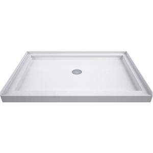 DreamLine SlimLine Single Threshold Shower Base in White | DLT-1136480, 36 inch D x 48 inch W
